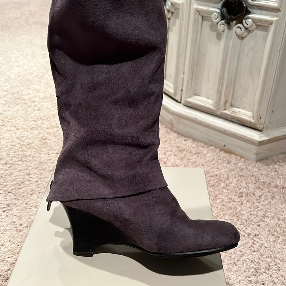 Grey Slouch Boot